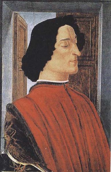 Sandro Botticelli Portrait of Giuliano de'Medici Sweden oil painting art